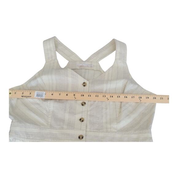 Prana Dresses Grace Trail Dress Women's Size XL Cream Button Stone‎ Stripe - Picture 8 of 10